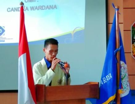 Dunia Jurnalistik Menuju Era Industri 4.0 - Foto Saat Laporan Ketua Panitia, Candra Wardhana