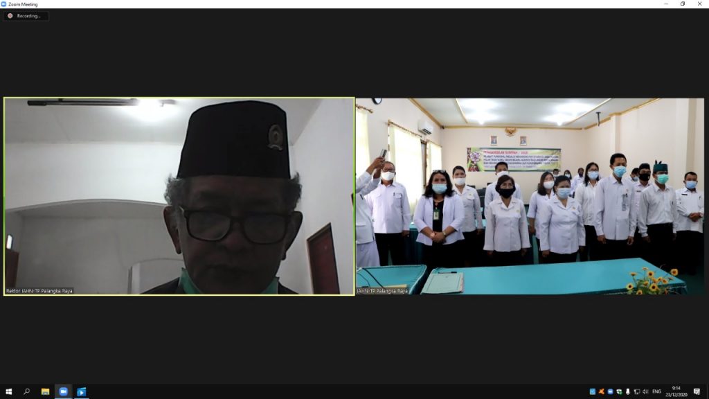 Rektor melantik 9 Pejabat Fungsional secara Daring