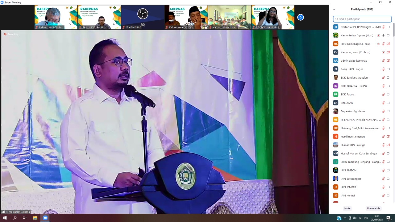 Sambutan oleh Menteri Agama RI