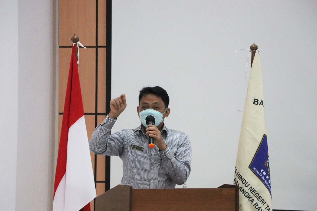 Sambutan oleh Wakil Rektor III IAHN-TP Palangka Raya