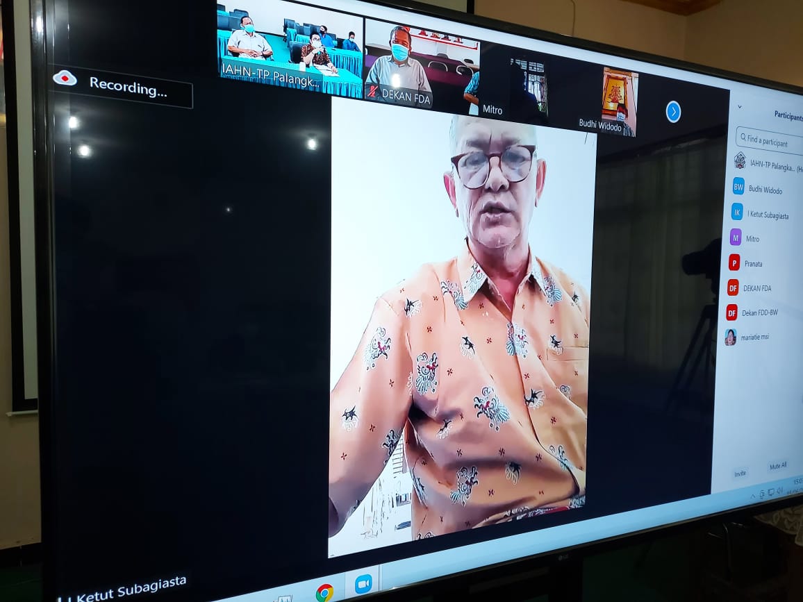 Rektor mengikuti secara virtual Rapat Persiapan KKN Kolaborasi Nasional Tahun 2021