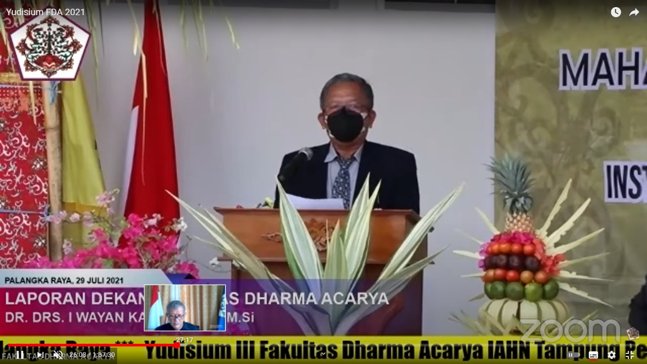 Sambutan oleh Dekan Fakultas Dharma Acarya