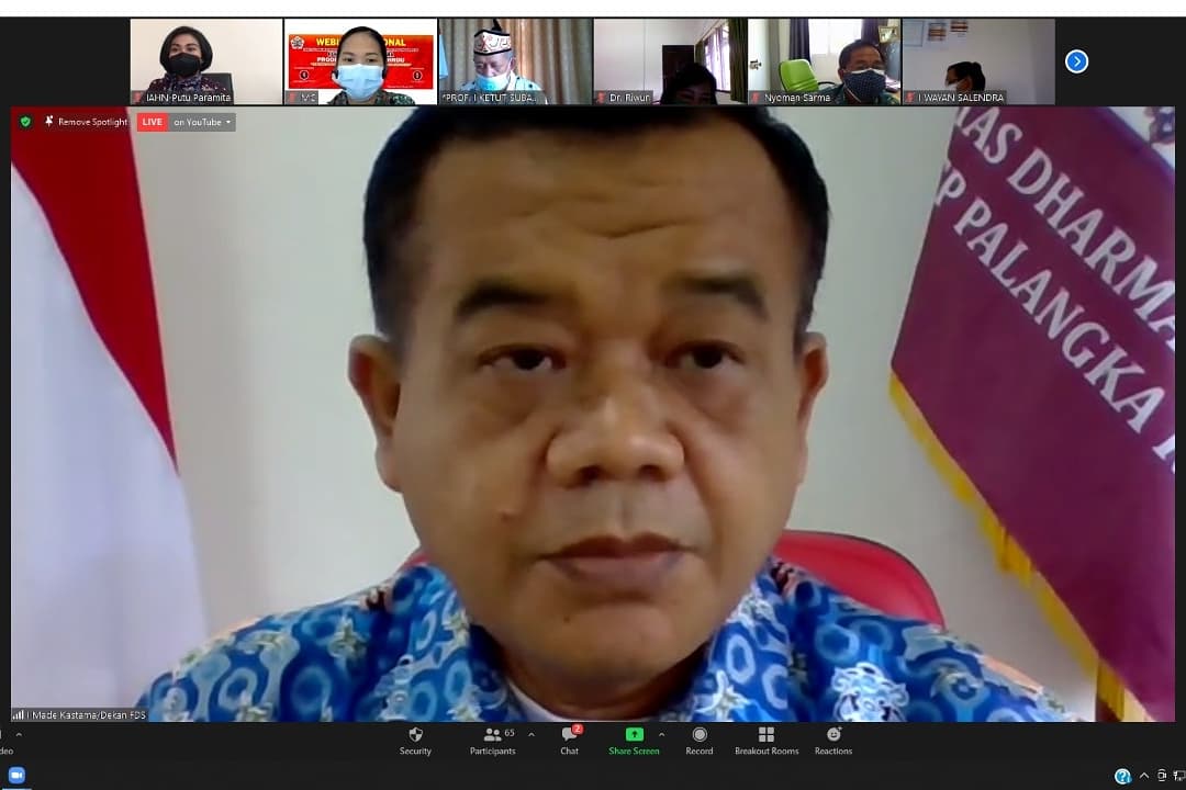 Sambutan oleh Dekan Fakuktas Dharma Sastra