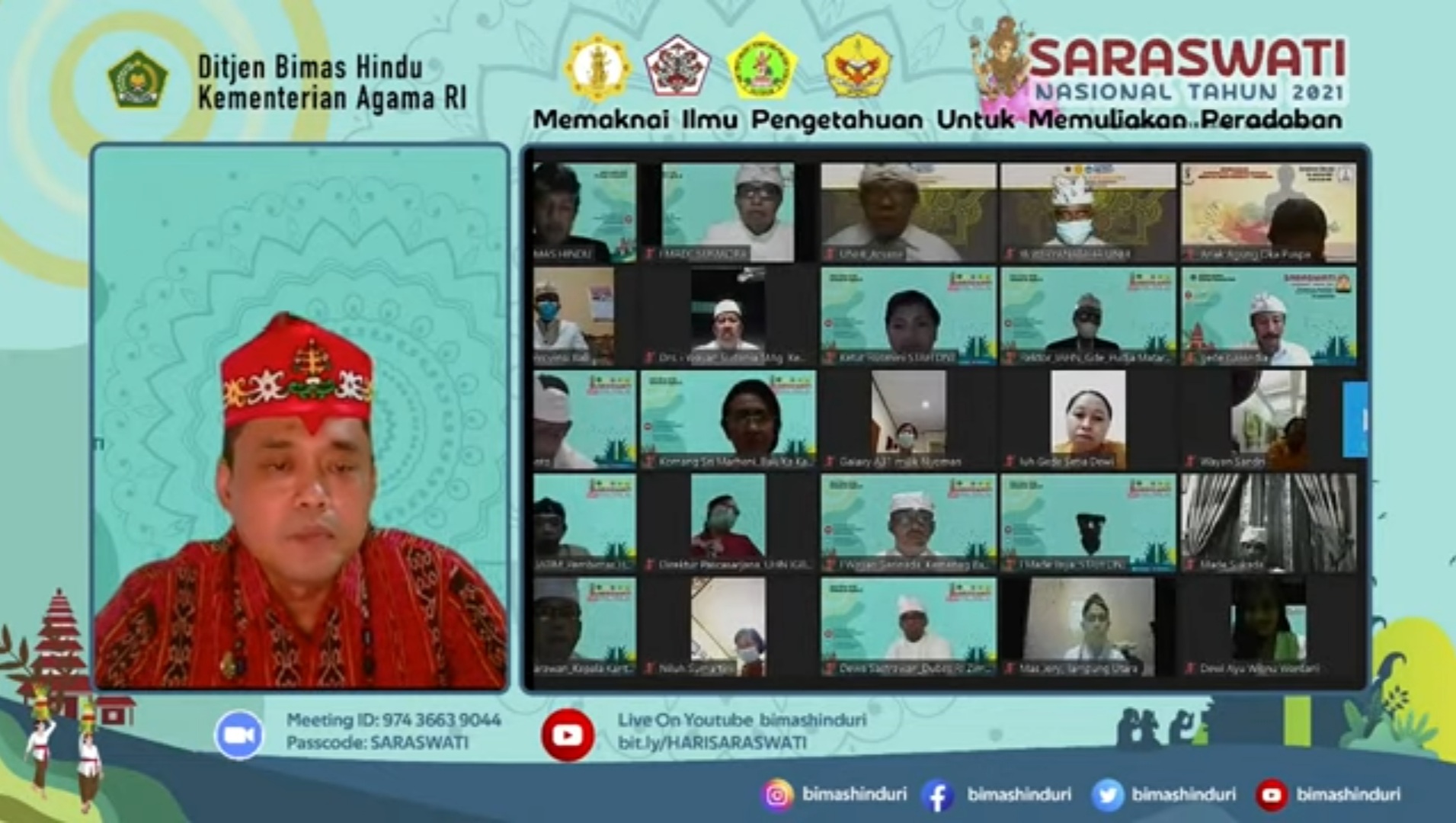 Sambutan oleh Dirjen Bimas Hindu Kemenag RI