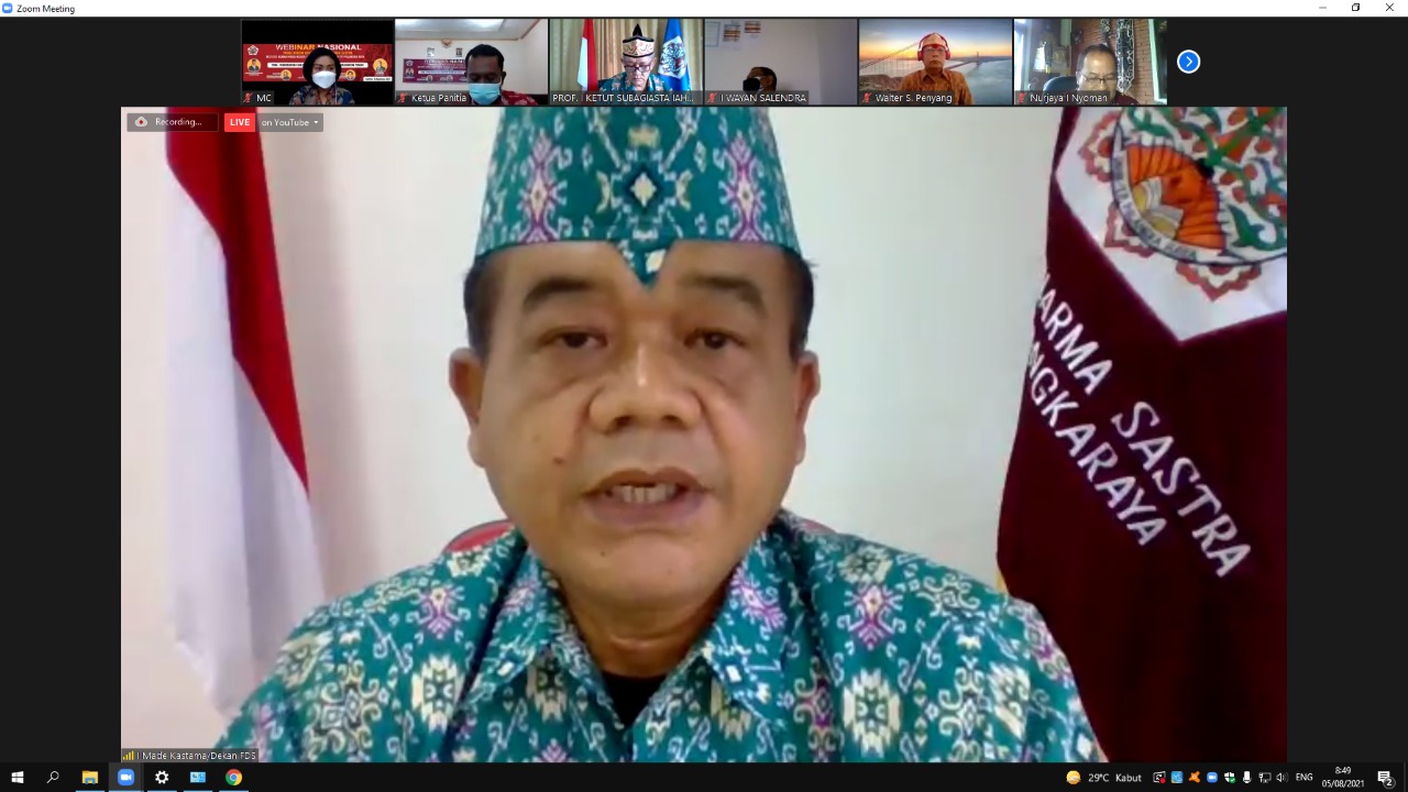 Sambutan oleh Dekan Fakultas Dharma Sastra