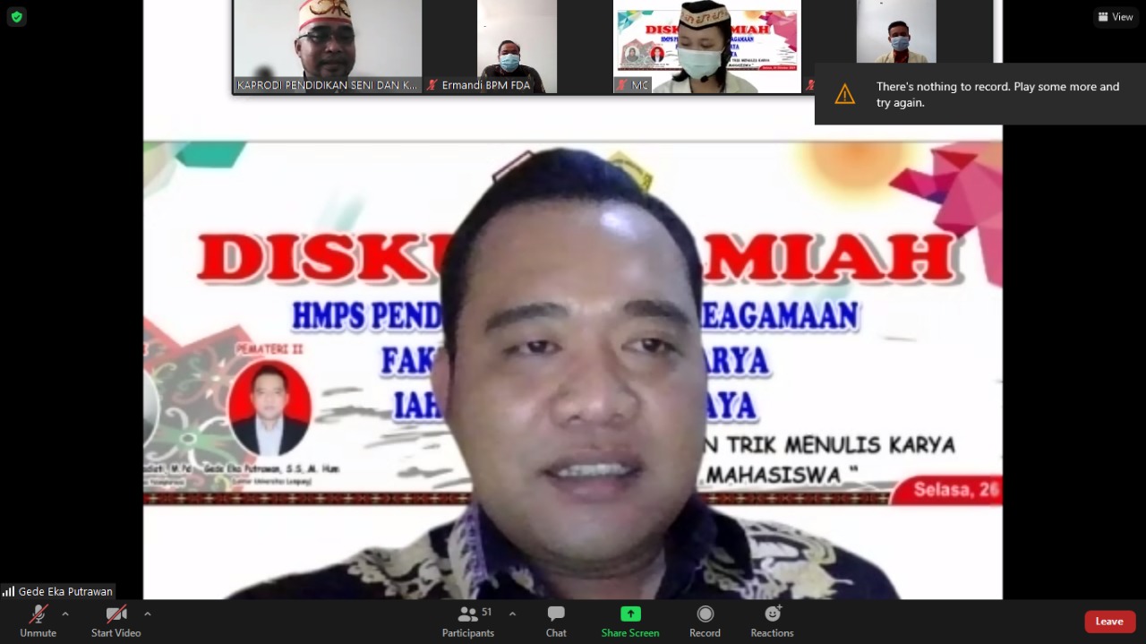 Penyampaian Materi oleh Narasumber