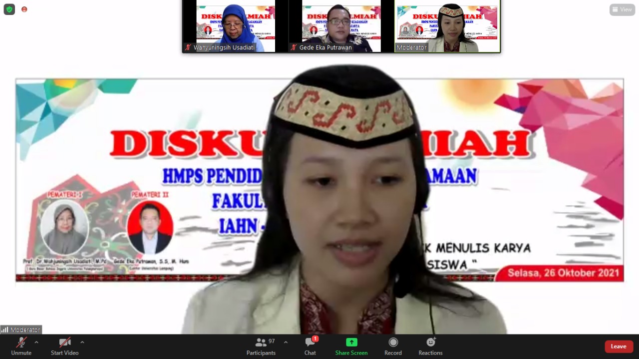 Laporan oleh Ketua Panitia Kegiatan