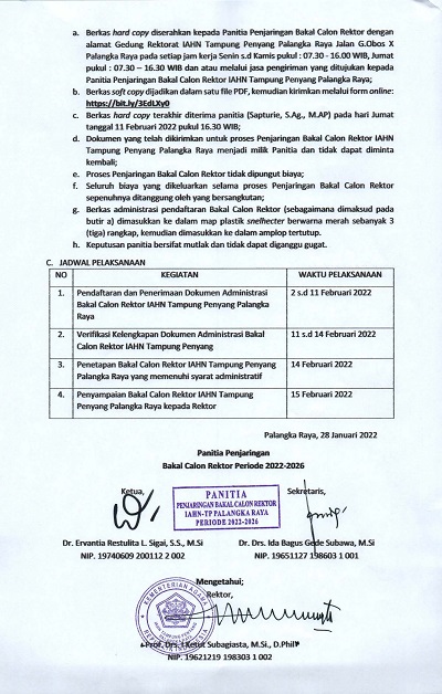 Perpanjangan Balon rektor 3